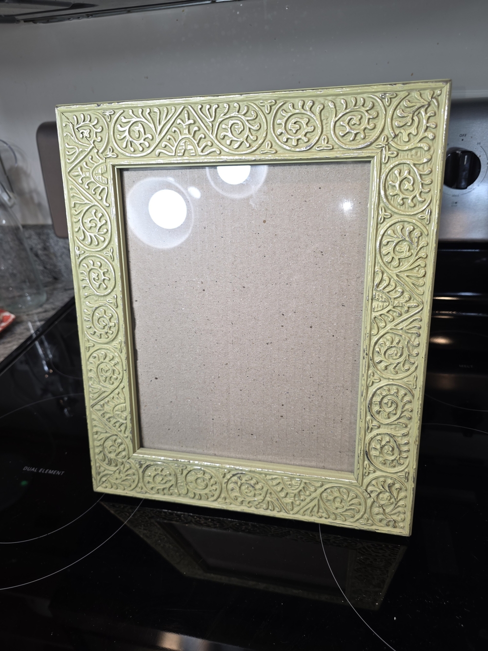 Ornate Decorative Wall Frame - Light Olive Green